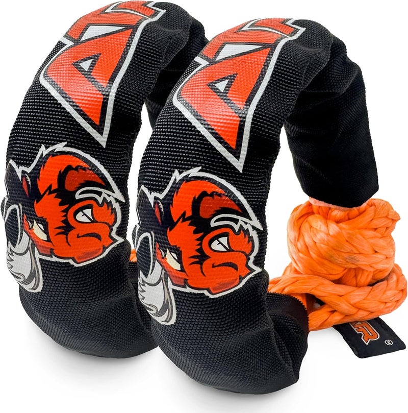 ATR Soft Shackles 3/4” x 24” (2 Pack, Orange) – 66,200 lbs Synthetic Rope Recovery Shackles – Heavy-Duty UHMWPE Tow Connectors for Off-Road 4x4, Jeep, Truck, ATV, UTV - Image 1